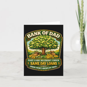 Rolig Bank av Pappa Snabb Kontant Kredit Kontroll Kort