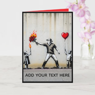 Rolig Banksy-stil Anti-Valentinsdag Kort