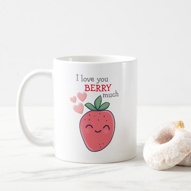 Rolig Bär Jag Älskar Dig Kaffemugg (Med munk)