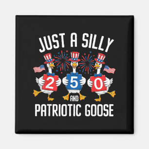 Rolig bara en dum patriotisk gås 4 juli usa magnet