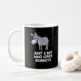 rolig Bara en pojke som älskar åsnor Kaffemugg