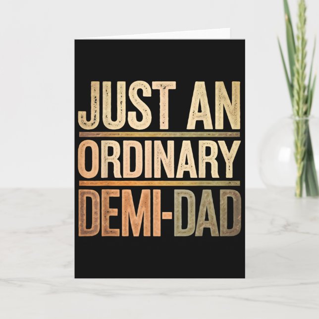 Rolig Bara En Vanlig Demi Pappa Dotter Fars Dag  Kort (Framsida)