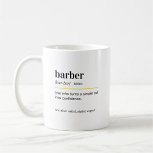 Rolig barberare definition gåva kaffemugg