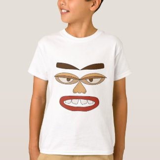 Rolig Barn T-Shirt Med Ansikte - Lekfull Abstrakt