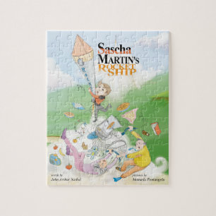 Rolig barns jigsawpuzzle. pussel
