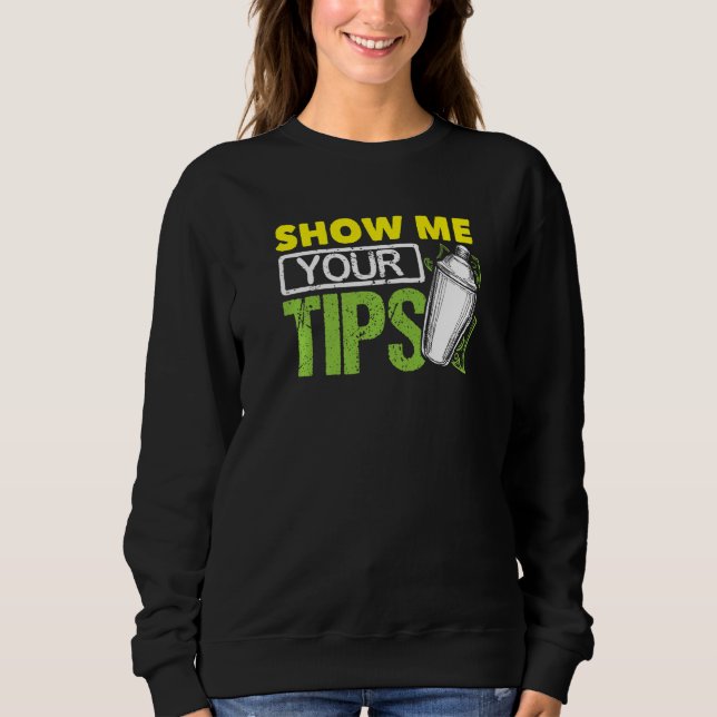 Rolig Bartender Mixology Barkeeper Visa Mig Dina T Shirt (Framsida)