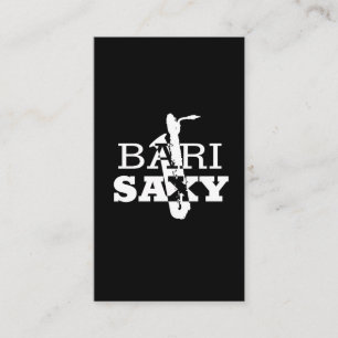 Rolig baryton- saxofongåva för den Bari Visitkort