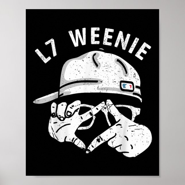 Rolig Baseball Softball Säsong Kläder L7 Weenie  Poster (Framsidan)