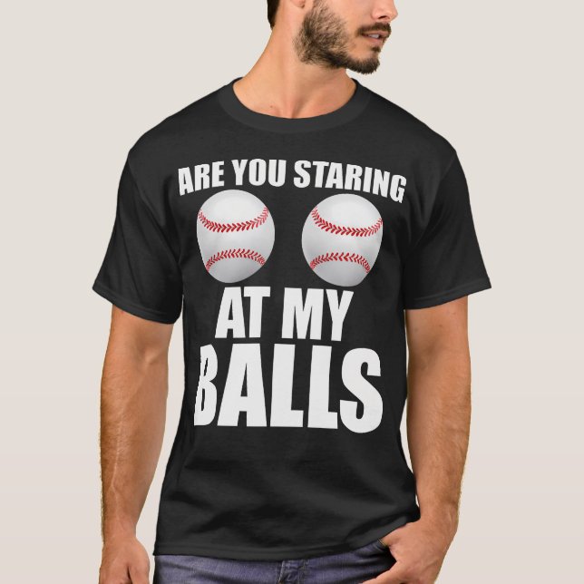 Rolig baseballdesign t shirt (Framsida)