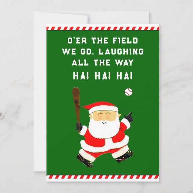 Rolig baseballjul julkort (Framsida)
