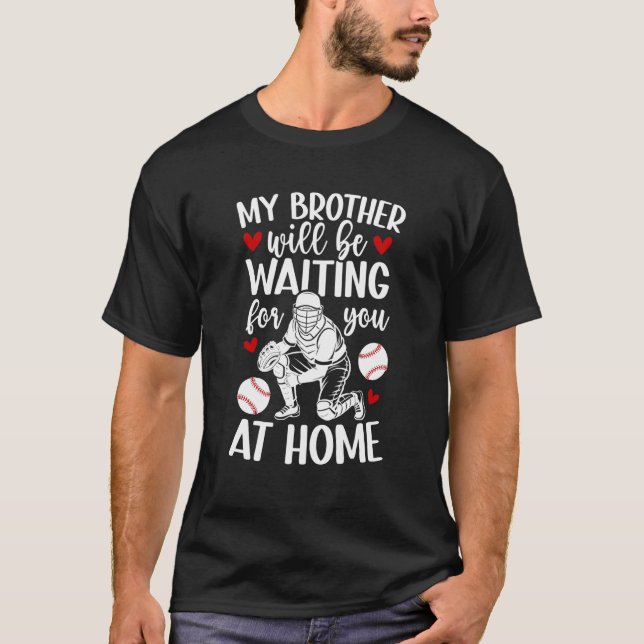 Rolig Baseboll Catcher Syster Baseboll Catcher Sys T Shirt (Framsida)