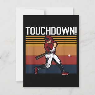 Rolig baseboll fotboll touchdown sporthumor inbjudningar