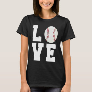 Rolig baseboll Kärlek Mamma Pappa Tränare Spelare T Shirt
