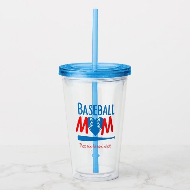 Rolig Baseboll Mamma  Take Away Mugg (Framsida)