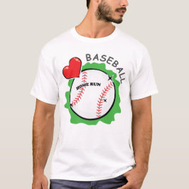 Rolig basebolldesign t shirt