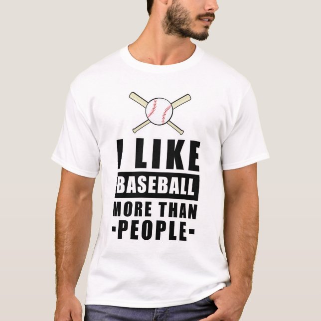 Rolig basebolldesign t shirt (Framsida)