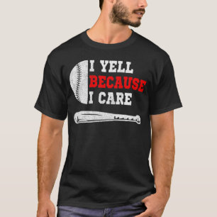 Rolig basebollfantasi humor jag skriker för att ja t shirt