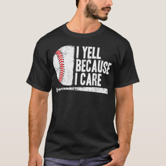 Rolig basebollfantasi humor jag skriker för att ja t shirt