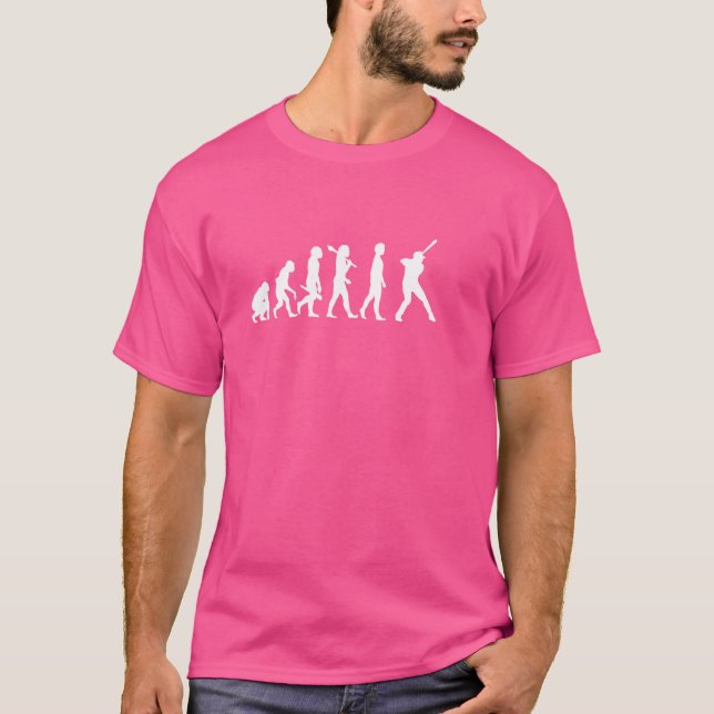 Rolig basebollutveckling av en slagman t shirt (Framsida)