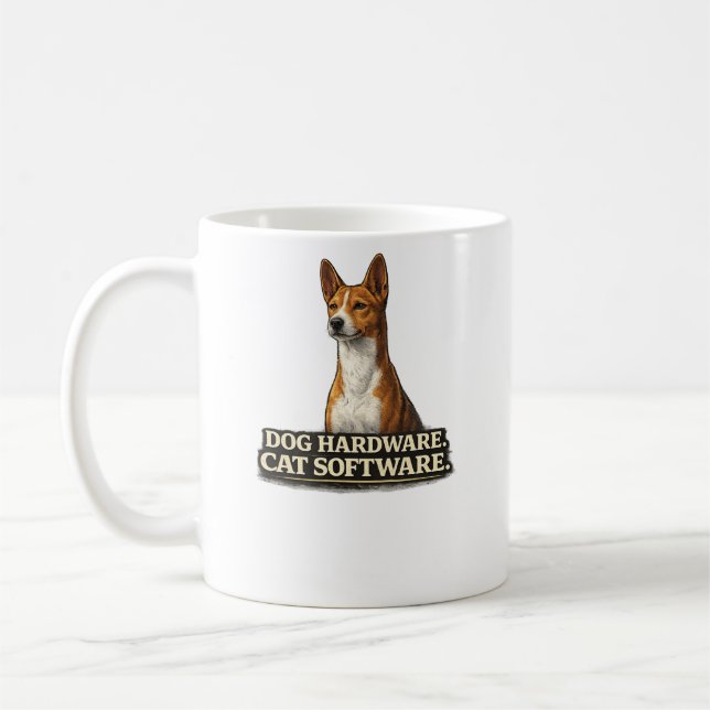 Rolig Basenji-ägare present Kaffemugg (Vänster)