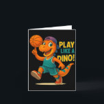 Rolig Basket Dinosaur Spelare Rolig Sport Dino  Kort<br><div class="desc">Rolig Basket Dinosaur Spelare Rolig Sport Dino Slam Dunk Premium</div>