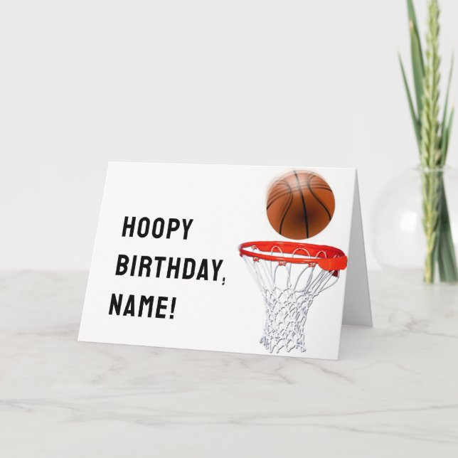 Rolig basket födelsedag kort (Framsida)