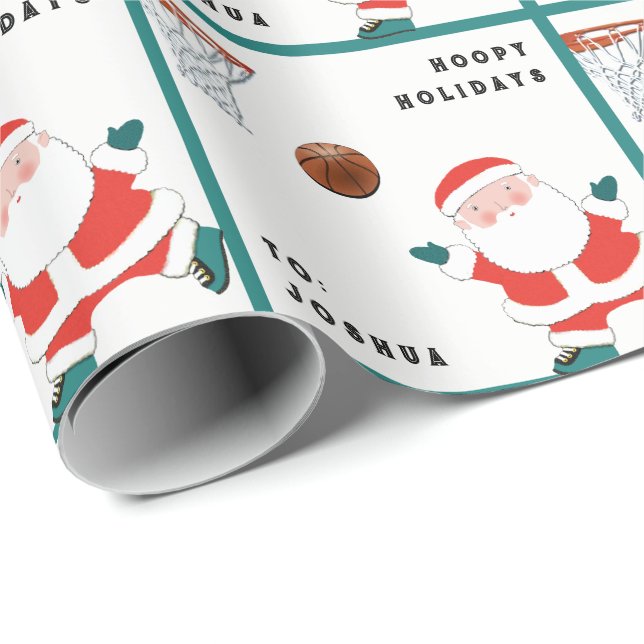 Rolig basket-Santa Presentpapper (Rullad Hörn)