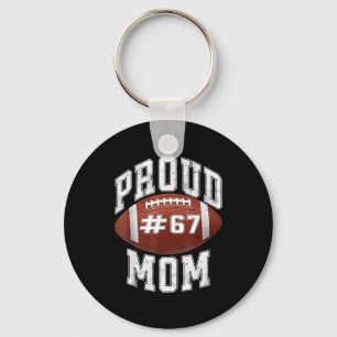 Rolig basketboll-mamma 67 meme stolt mamma-design nyckelring