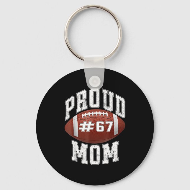 Rolig basketboll-mamma 67 meme stolt mamma-design  nyckelring (Framsida)