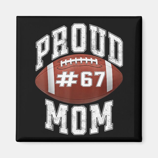 Rolig Basketmamma 67 Meme Stolt Mamma Design  Magnet (Framsidan)