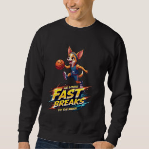 Rolig basketpresent för Chihuahua-hundälskare Lång Ärmad Tröja