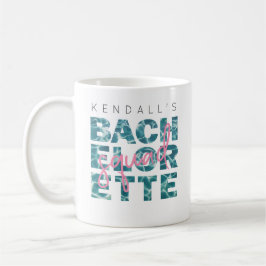 Rolig bassäng och tropiskt Bachelorette Squadtema Kaffemugg