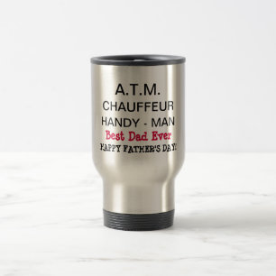 Rolig bäst lycklig fars dagtravel mug för pappa resemugg