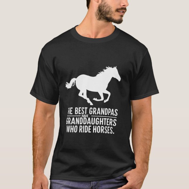rolig Bästa Farfar Har Sonsdöttrar Som Rid T Shirt (Framsida)