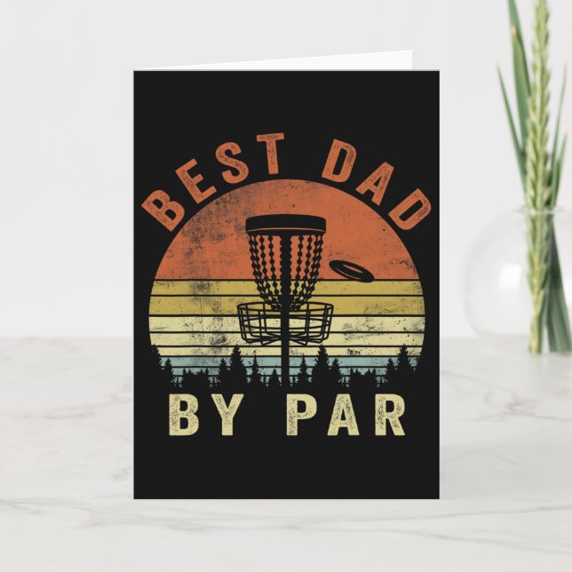 Rolig Bästa Pappa By Par Disc Golf Fars Dag Män  Kort (Framsida)