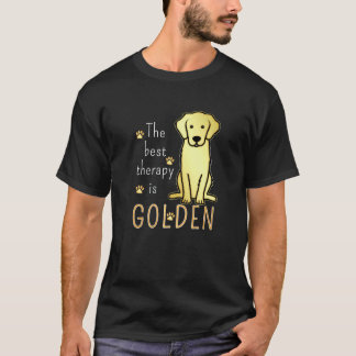 Rolig Bästa Terapin Är Golden Retriever Hund T Shirt