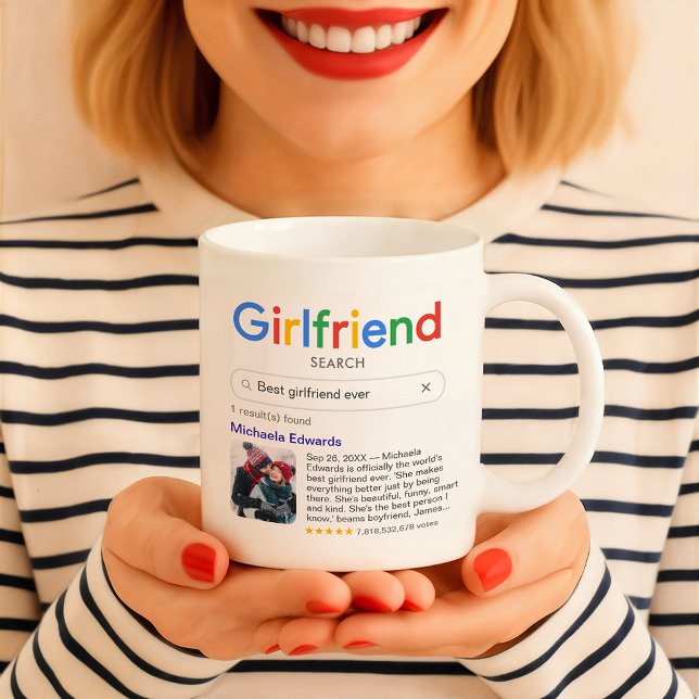 Rolig bästa tjej någonsin sökresultat & foto kaffemugg (Skapare uppladdad)