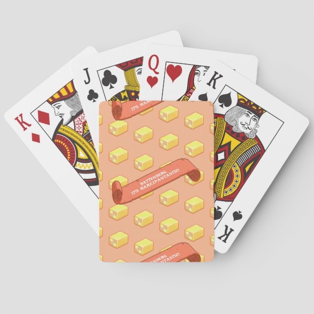 Rolig Battenberg Marzipanfantastisk! Pixel Art Mön Casinokort (Baksidan)