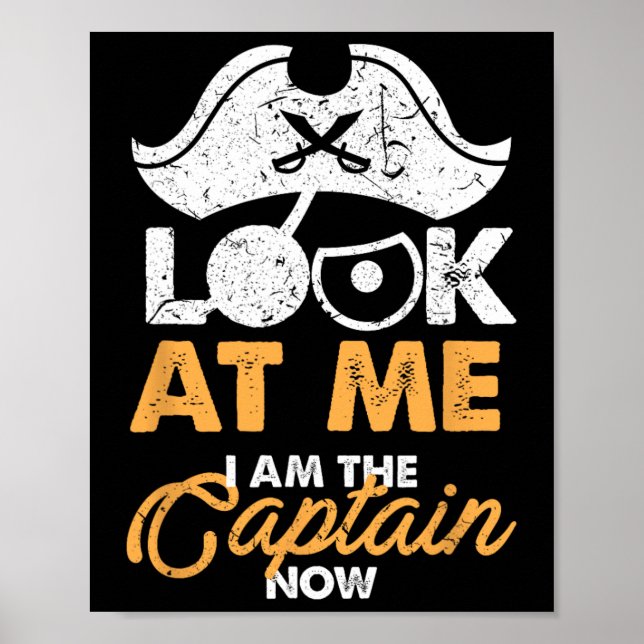 Rolig Båttur Jag Är Kapten Sjöman Seglar  Poster (Framsidan)