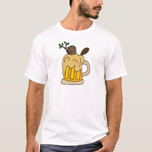 Rolig bäver i ölmugg t-shirt