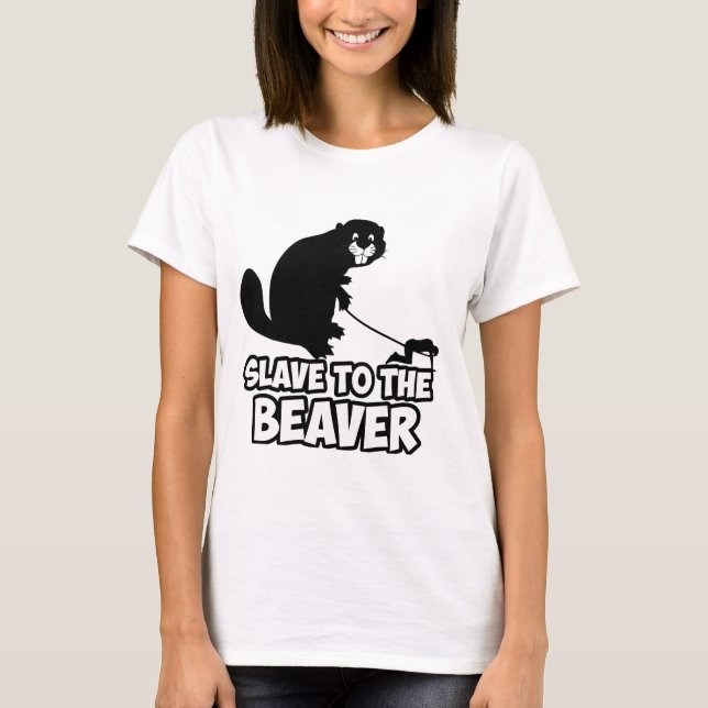 Rolig bäver tee shirt (Framsida)
