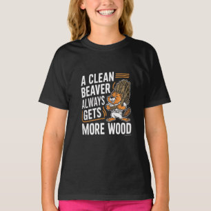 Rolig Bäver Trävaru Skämt Retro Konst T Shirt