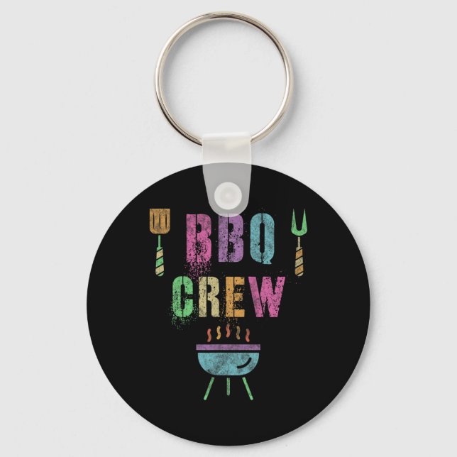 Rolig Bbq-crew Grillkock Kok Squad Kokande Sommar Nyckelring (Framsida)