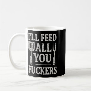 Rolig BBQ för män Jag ska mata alla BBQ Pappa Matl Kaffemugg