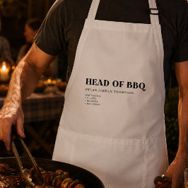 Rolig BBQ-gåva till pappa Chef för BBQ Fars dag Förkläde
