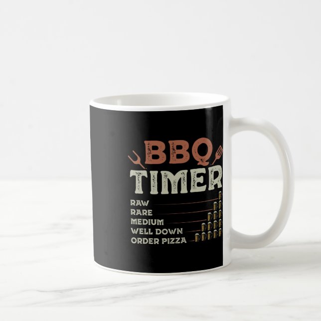 Rolig Bbq Grill Chef Grillning Mästare Rbecue Älsk Kaffemugg (Höger)
