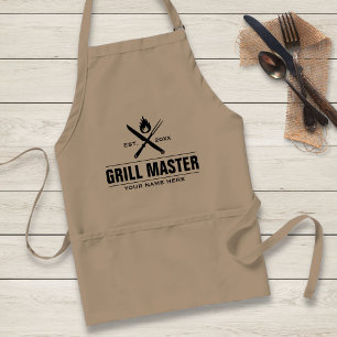 Rolig BBQ Grillmästare Personlig Barbecue Kung Förkläde