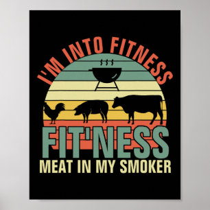 Rolig Bbq Jag är intresserad av fitness Fit'ness k Poster