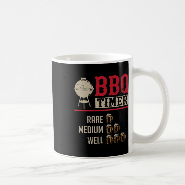 Rolig BBQ Köttlagning Timer Öl Grill Chef Rbecu Kaffemugg (Höger)