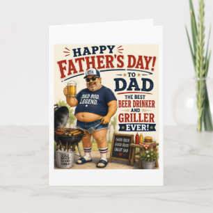 Rolig BBQ Pappa Bästa Öl Drinkare Kort